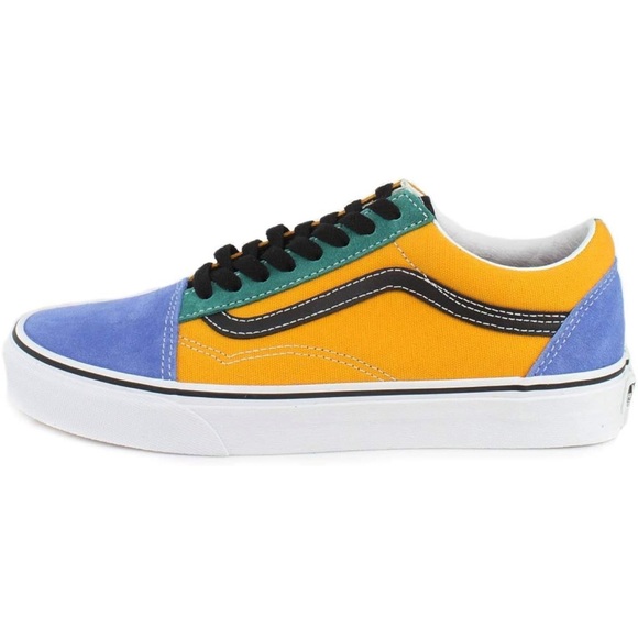Vans Men’s Colorful Cadmium Yellow/Tidepool Mox & Match Old Skool Sneaker - Picture 2 of 12